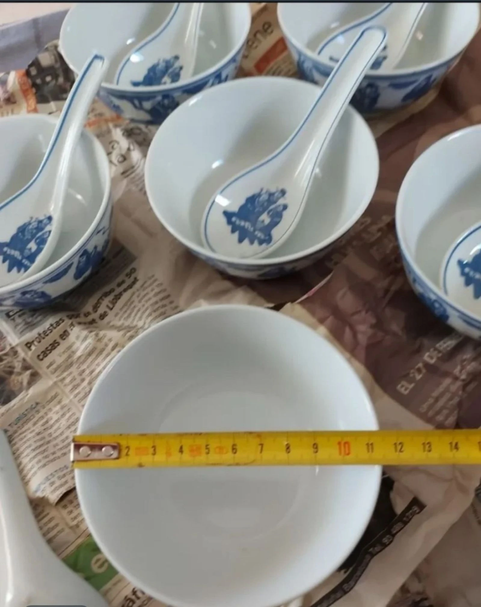 Jingdezhen Conjunto 6 Tigelas e Colheres – photo 7